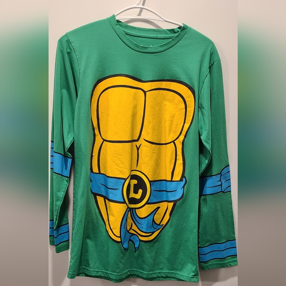 Officially Licensed Large TMNT Leonardo Long Sleeve Shirt Ninja Turtles